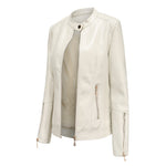 Lotte | Stijlvolle leren jas in de kleur Beige voor dames in stijl ideaal voor de herfst.
