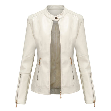 Lotte | Stijlvolle leren jas in de kleur Zwart voor dames in stijl ideaal voor de herfst.