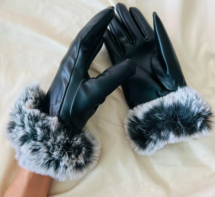 Lotte | Stijlvolle & warme leren handschoenen in de kleur Paars voor dames in Lounge stijl ideaal voor de winter