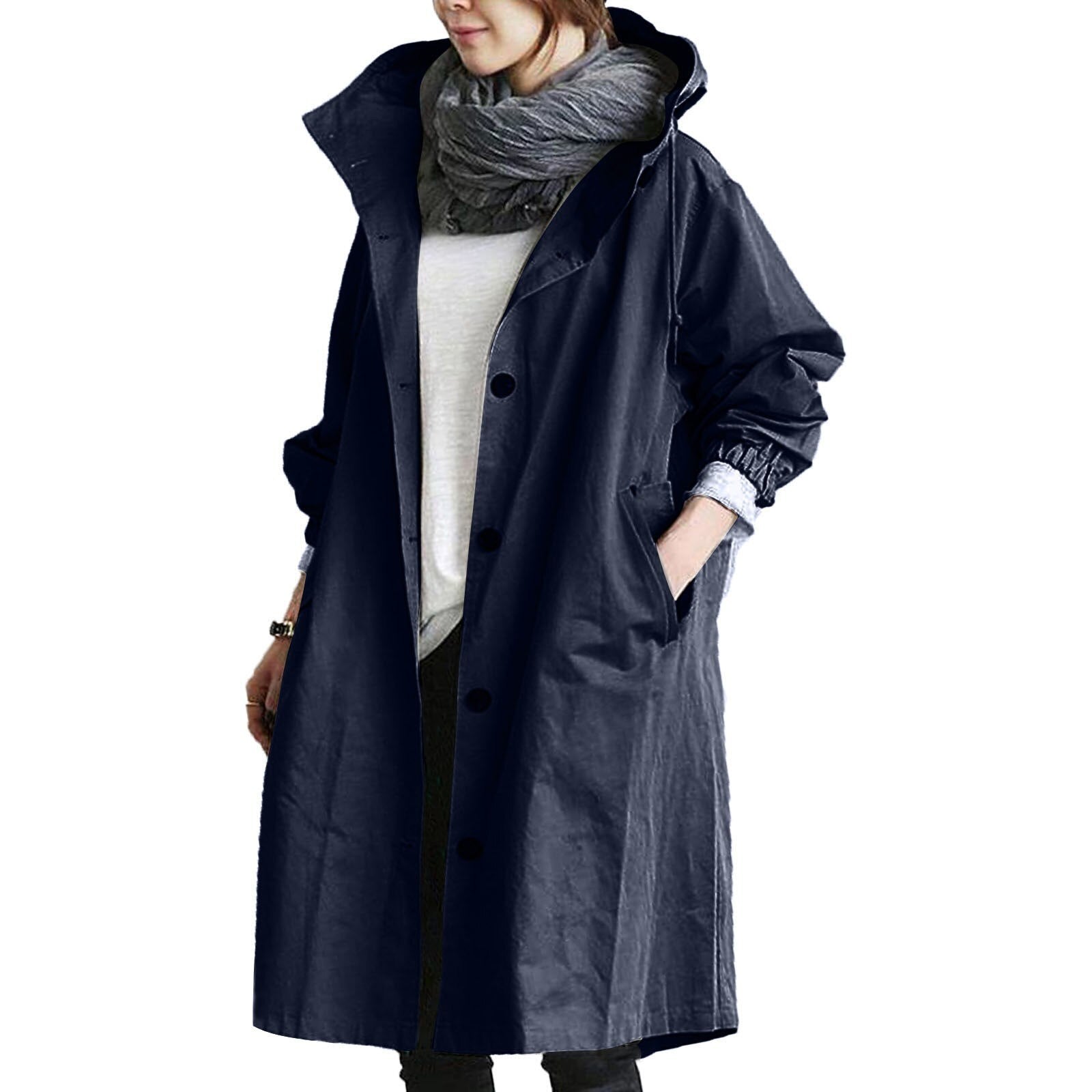 Raincoat Nette Regenjas Dames Lotte Waterdichte Lange Dames Regen -en  Windjas