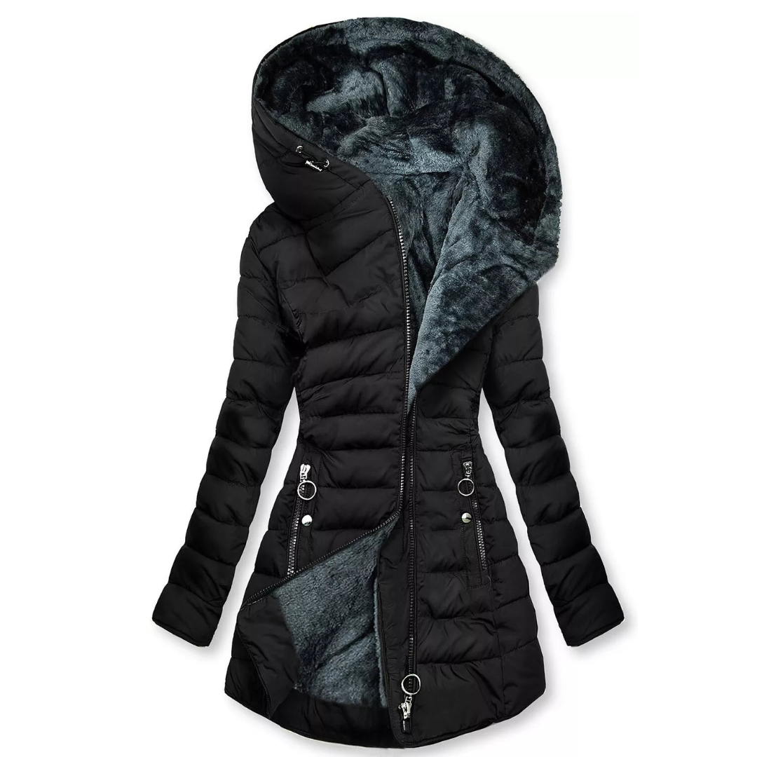Lotte | Waterdichte winterjas in de kleur Zwart voor dames in Outdoor stijl ideaal voor de winter