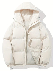 Lotte | Winterjack met capuchon voor dames in de kleur Beige voor dames in stijl ideaal voor de winter