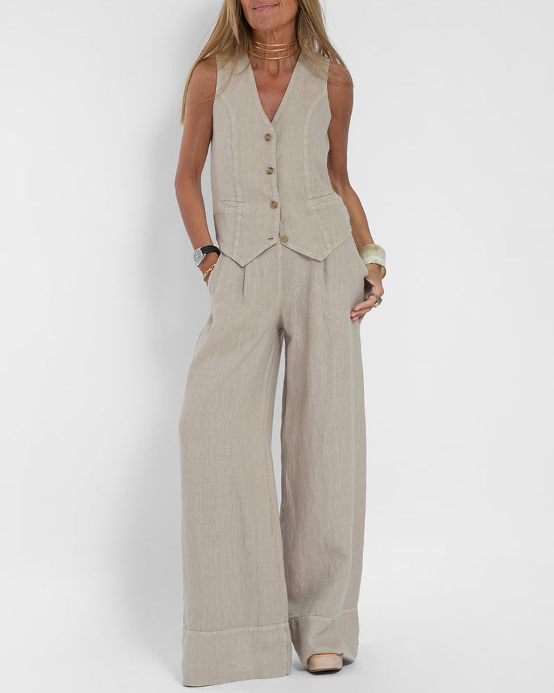 Lotte | Zomerse Corsica outfit in de kleur Abrikoos voor dames in stijl ideaal voor de zomer.