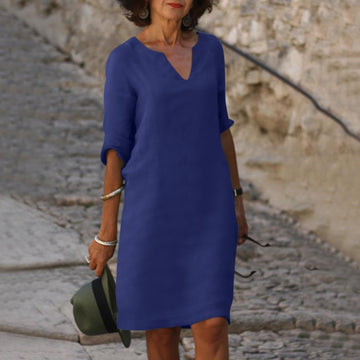 Lova | Stijlvolle zomerjurk in de kleur Donkerblauw voor dames in stijl ideaal voor de zomer.