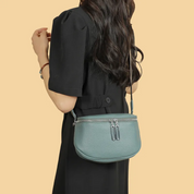 Lucy Leren Zadeltas | Schattig en trendy in de kleur Groen voor dames in stijl geschikt voor alle seizoenen.