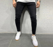 Luke | Slim fit spijkerbroek voor heren in de kleur Zwart voor heren in Formal stijl ideaal voor de herfst.