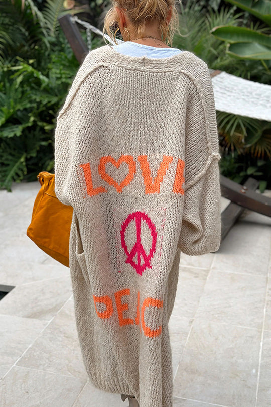 Luna | Tuniek van vrede en liefde in de kleur Beige voor dames in stijl ideaal voor de lente.