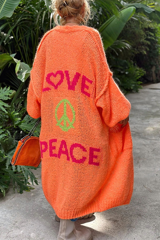 Luna | Tuniek van vrede en liefde in de kleur Oranje voor dames in stijl ideaal voor de lente.