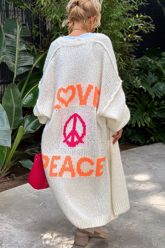 Luna | Tuniek van vrede en liefde in de kleur Wit voor dames in stijl ideaal voor de lente.