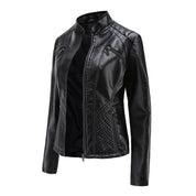 Luna | Verfijnd leren jack voor dames in de kleur Zwart voor dames in stijl ideaal voor de herfst.
