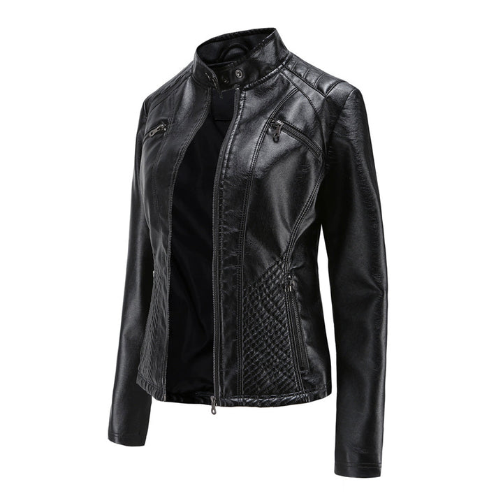 Luna | Verfijnd leren jack voor dames in de kleur Zwart voor dames in stijl ideaal voor de herfst.
