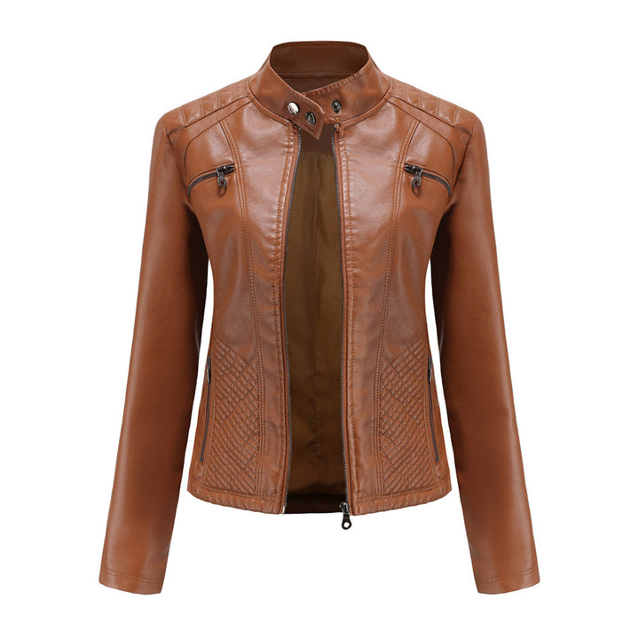 Luna | Verfijnd leren jack voor dames in de kleur Kameel voor dames in stijl ideaal voor de herfst.