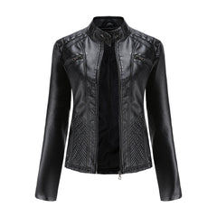 Luna | Verfijnd leren jack voor dames in de kleur Zwart voor dames in stijl ideaal voor de herfst.