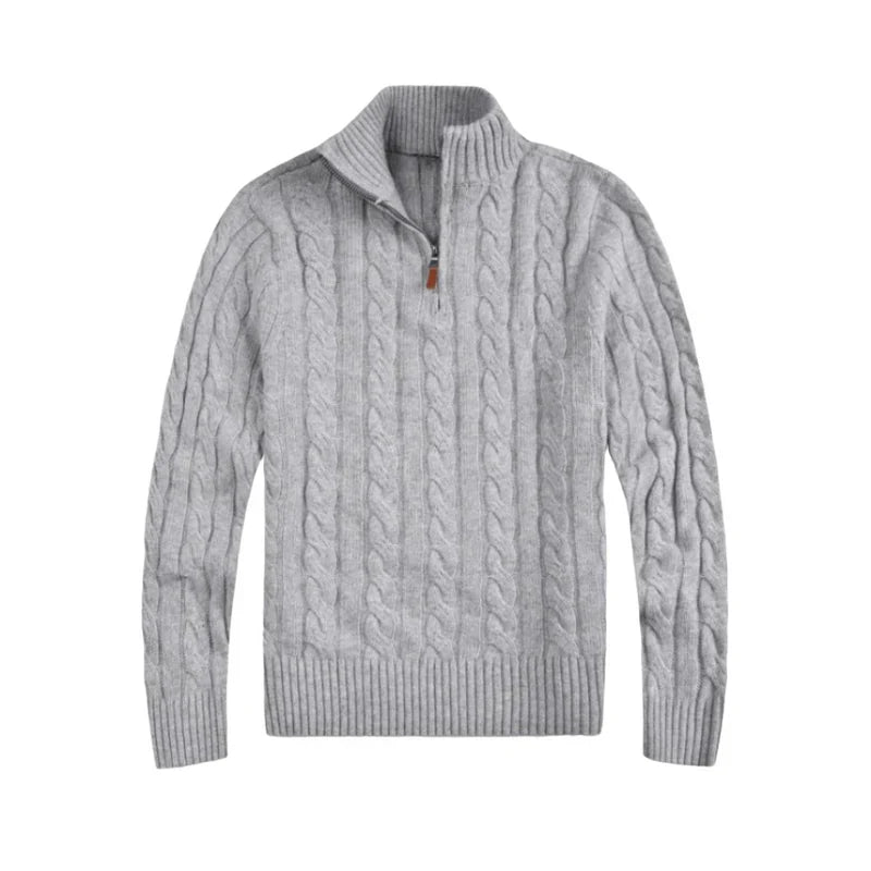 Luuk | Halve rits trui in de kleur Grijs voor in stijl ideaal voor de herfst.