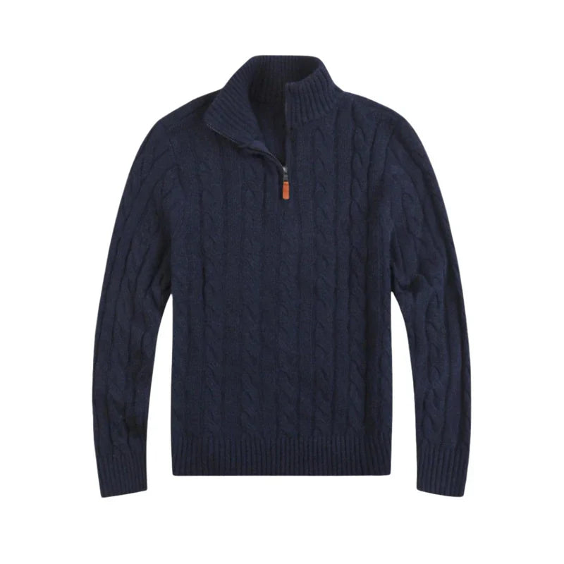 Luuk | Halve rits trui in de kleur Marineblauw voor in stijl ideaal voor de herfst.