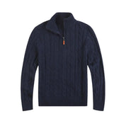 Luuk | Halve rits trui in de kleur Marineblauw voor in stijl ideaal voor de herfst.