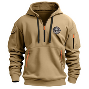 Luuk | Kapuzenpullover met capuchon voor heren in de kleur Khaki voor heren in stijl geschikt voor alle seizoenen.