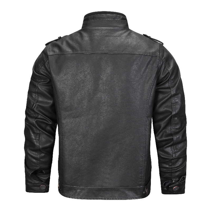 Maikel | Stoere leren jas in de kleur Zwart voor heren in stijl ideaal voor de winter