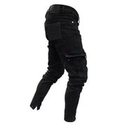 Marcus | Slim fit stedelijke cargo broek voor mannen in de kleur Zwart voor heren in Outdoor stijl ideaal voor de herfst.