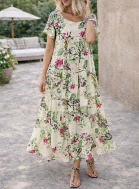 Maxi jurk met bloemenprint