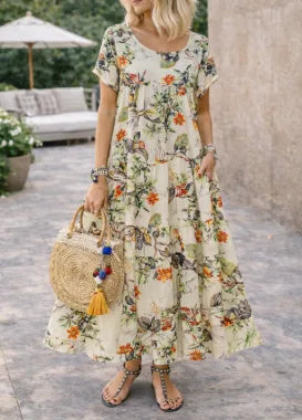 Maxi jurk met bloemenprint