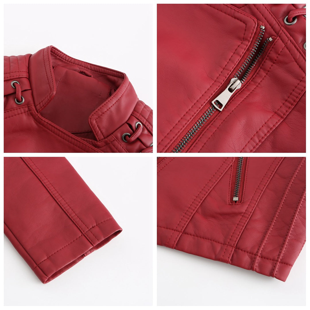 Marie | Stijlvolle leren jas in de kleur Zwart voor dames in stijl ideaal voor de herfst.
