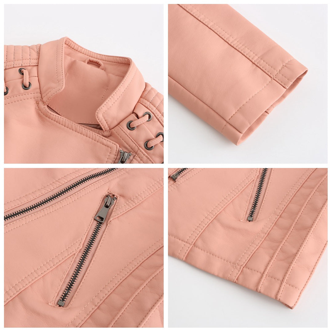 Marie | Stijlvolle leren jas in de kleur Zwart voor dames in stijl ideaal voor de herfst.