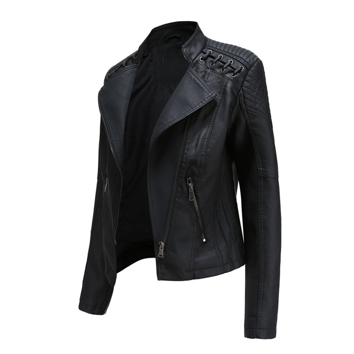 Marie | Stijlvolle leren jas in de kleur Zwart voor dames in stijl ideaal voor de herfst.