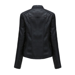 Marie | Stijlvolle leren jas in de kleur Zwart voor dames in stijl ideaal voor de herfst.