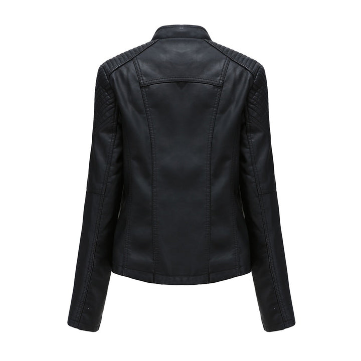 Marie | Stijlvolle leren jas in de kleur Zwart voor dames in stijl ideaal voor de herfst.