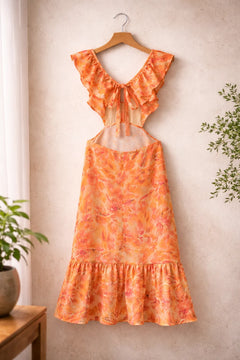 Maxi jurk met bloemenprint