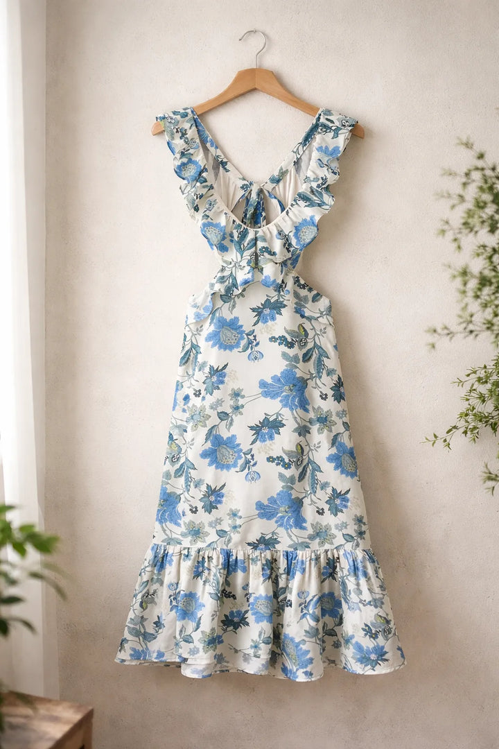 Maxi jurk met bloemenprint