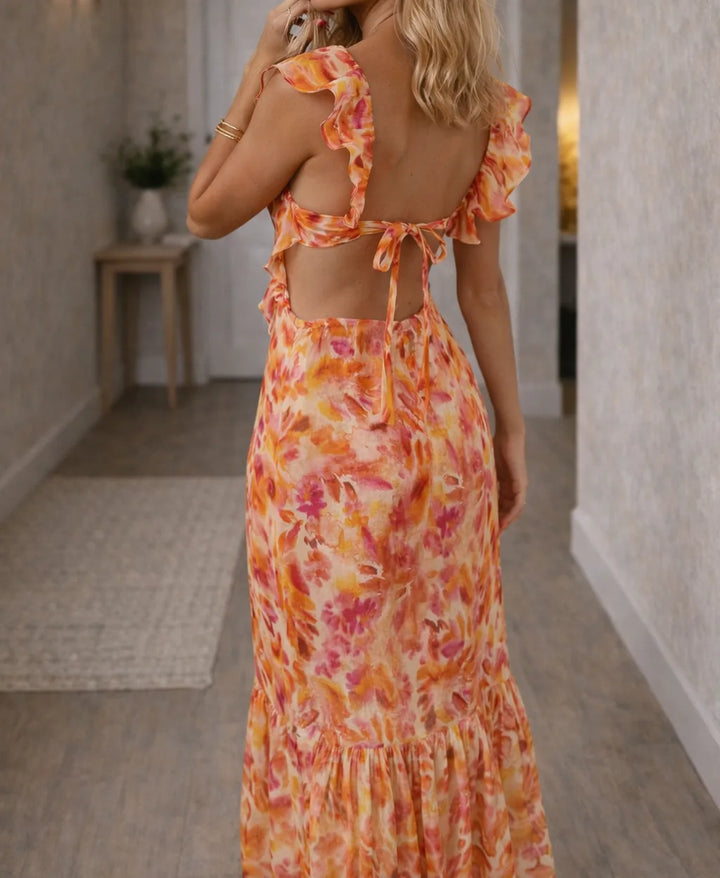 Maxi jurk met bloemenprint