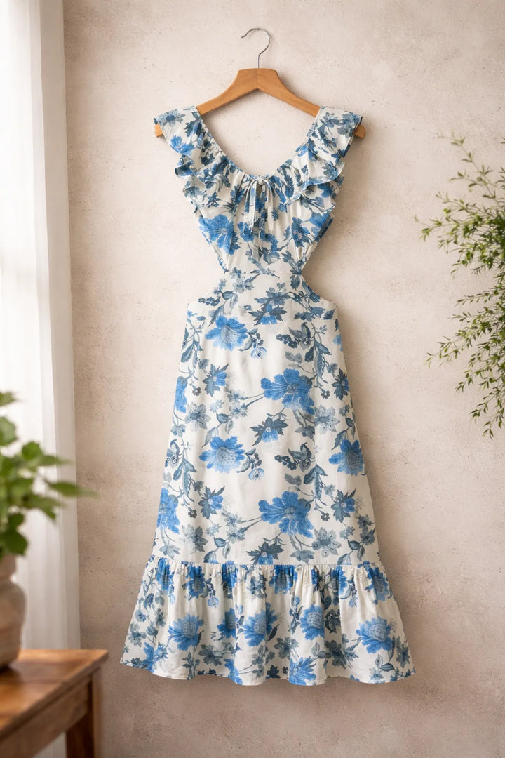 Maxi jurk met bloemenprint
