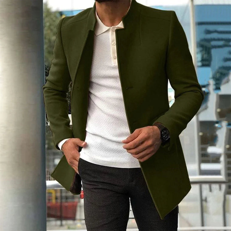 MASSIMO | Nette en elegante herenjas in de kleur Groen voor heren in stijl ideaal voor de herfst.