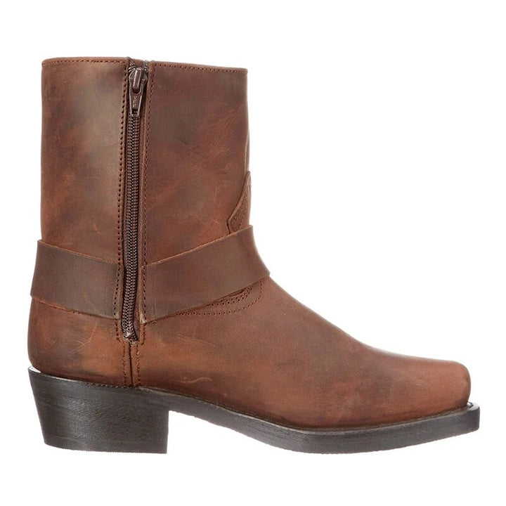 Mathias | Vintage Leren Westerse Herenlaarzen in de kleur Donkerbruin voor heren in stijl ideaal voor de herfst.
