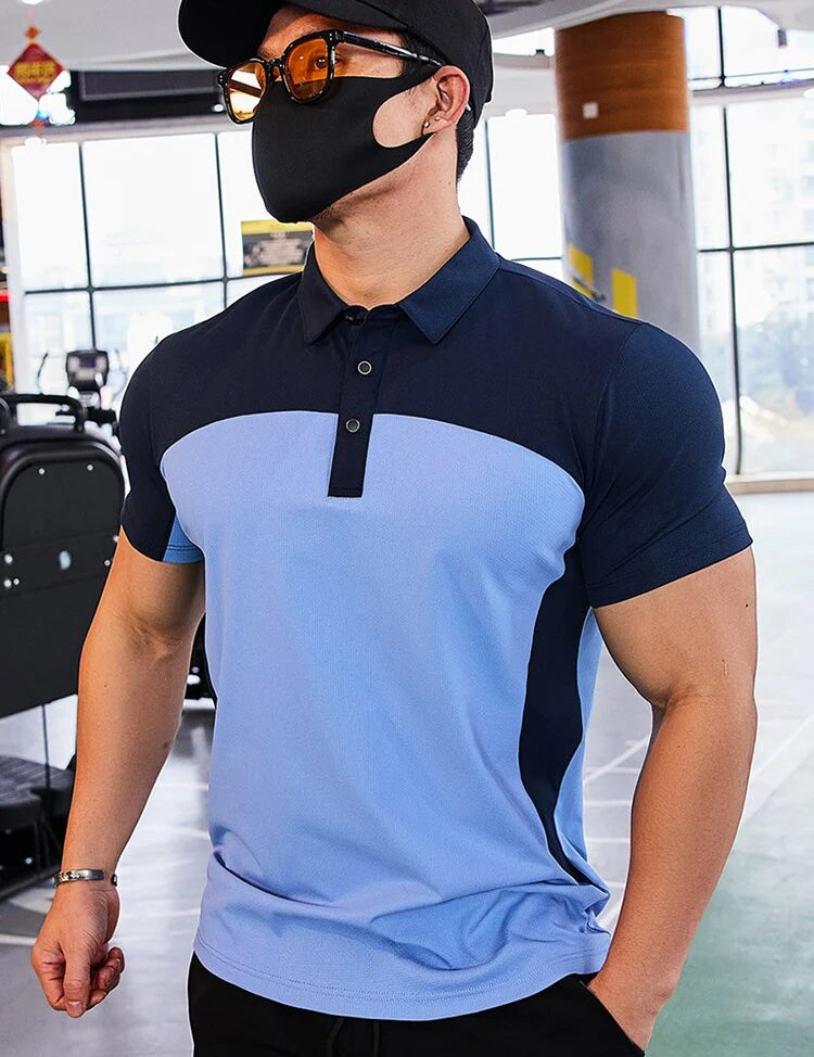 Mats | Sportief heren T-shirt in de kleur Blauw voor heren in stijl ideaal voor de lente.
