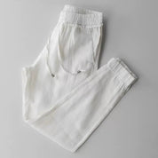 Matteo | Linnen broek in de kleur Wit voor heren in stijl ideaal voor de zomer.
