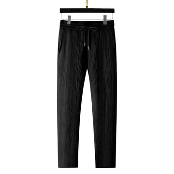 Matthijs | Katoenen polo & pantalon set in de kleur Zwart voor heren in Formal stijl ideaal voor de lente.