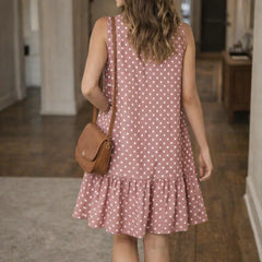Polka dot swing jurk