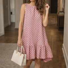Polka dot swing jurk