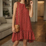 Polka dot swing jurk