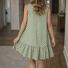 Polka dot swing jurk