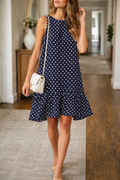 Polka dot swing jurk