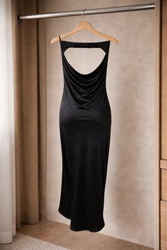 Strapless maxi jurk met cut-out