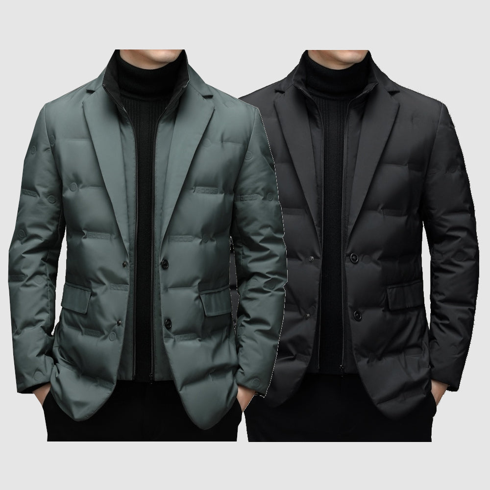 Maurits | Luxe heren gevoerde parka coat in de kleur Zwart voor heren in Outdoor stijl ideaal voor de herfst.