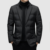 Maurits | Luxe heren gevoerde parka coat in de kleur Zwart voor heren in Outdoor stijl ideaal voor de herfst.