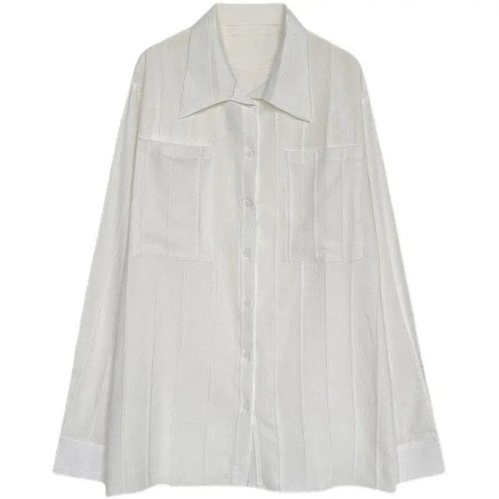 Max | Ribgebreid shirt in de kleur Wit voor in stijl ideaal voor de herfst.