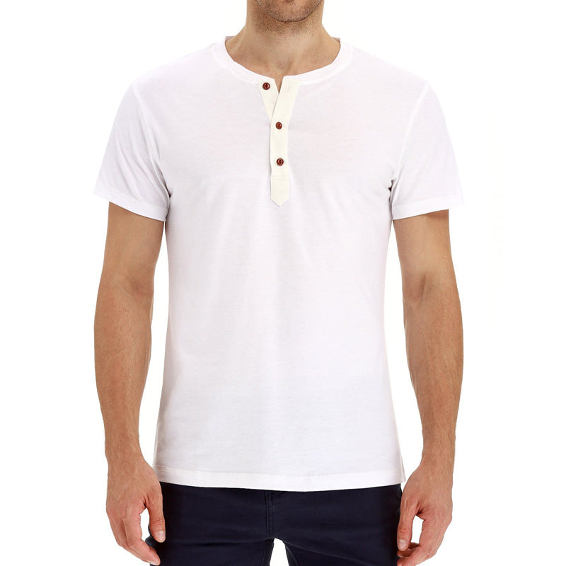 Max | Zomers katoenen overhemd met 3 knopen in de kleur Marineblauw voor heren in stijl ideaal voor de zomer.