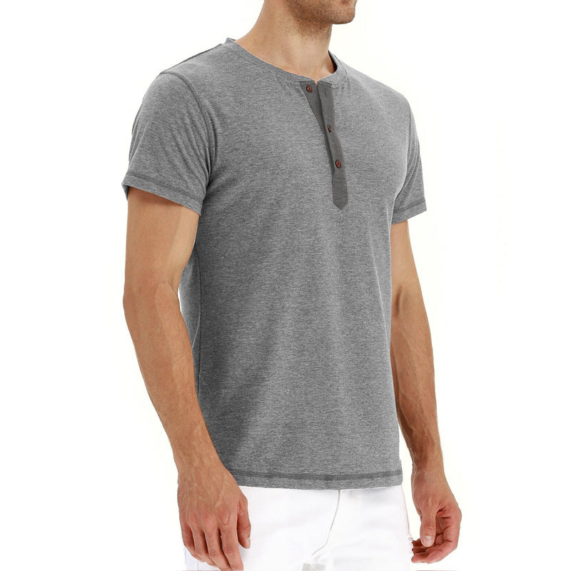 Max | Zomers katoenen overhemd met 3 knopen in de kleur Marineblauw voor heren in stijl ideaal voor de zomer.